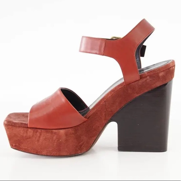 Celine Red Bam Platform Sandals - Picture 4 of 15